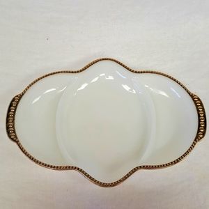 Milk glass Vintage relish tray